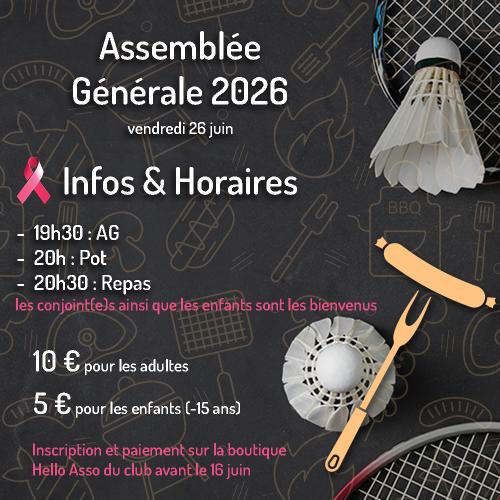 AG + Repas : Vendredi 26 juin 2026